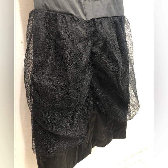 Black Cocktail Party Strapless Mini Dress - Picture 2 of 7